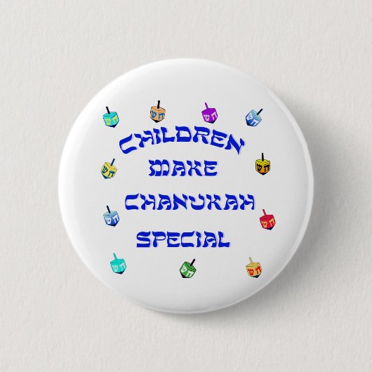 Kinder stellen Chanukah Special-Knopf her Button (Vorderseite)