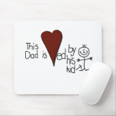 Kinder Strichmännchen Herz Vater Mousepad (Mit Mouse)