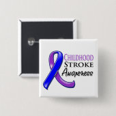 Kinder-Stroke-Sensibilisierungskette Button (Vorne & Hinten)