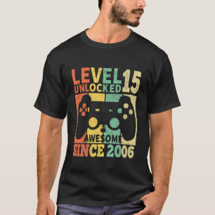 Kinder Stufe 15 Entsperrte Jungen 15. Geburtstag 1 T-Shirt
