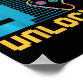 Kinder Stufe 3 Entsperrtes Gaming Geburtstag Poster (Ecke)