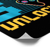 Kinder Stufe 5 Entsperrtes Gaming Geburtstag Poster (Ecke)