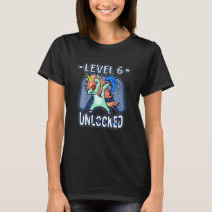 Kinder Stufe 6 Entsperrte Schläuche Einhorn Gamer T-Shirt