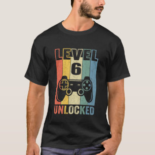 Kinder Stufe 6 Ungesperrter Funny Video Gamer 6. G T-Shirt