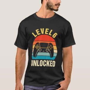 Kinder Stufe 6 Ungesperrter Funny Video Gamer 6. G T-Shirt