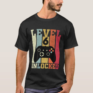 Kinder Stufe 6 Ungesperrter Funny Video Gamer 6. G T-Shirt
