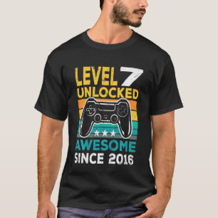Kinder Stufe 7 Phantastisch seit 2016 Videospiel T-Shirt