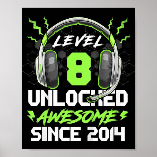 Kinder Stufe 8 Phantastisch seit 2014 8. Geburtsta Poster (Vorne)