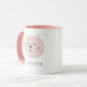Kinder super niedlich zwei Töne Pink Kitten Indivi Tasse (Vorderseite Links)