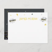 Kinder-Superherd-Karte Mitteilungskarte (Vorne/Hinten)