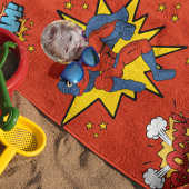 Kinder Superhero Handtuch am Strand