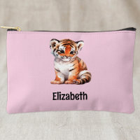 Kinder süßer Tiger einen Namen hinzufügen rosa sch