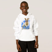 Kinder Sweatshirt mit springendem Hund (Vorne ganz)