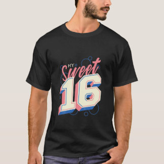 Kinder Sweet Sixn 16th Birthday Party Princess T-Shirt