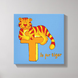 Kinder T ist für Tiger Leinwanddruck