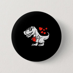 Kinder T-Rex Dino-Herzen Süße Kleinkind Valentinst Button