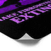 Kinder T Rex Dino machen Fibromyalgie Aussterben Poster (Ecke)