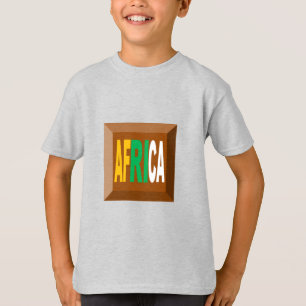 Kinder T - Shirt Asche DESIGN CHOCO AFRICA