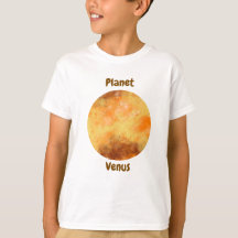 Kinder-T-Shirt-Design mit Planetennamen
