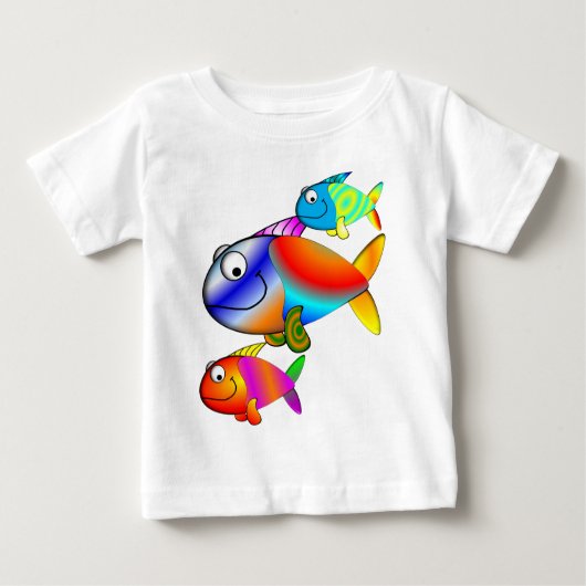 Kinder T - Shirt "I LIEBE FISH" (Vorderseite)