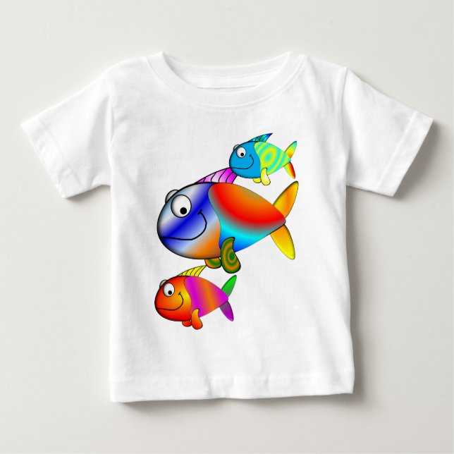 Kinder T - Shirt "I LIEBE FISH" (Vorderseite)