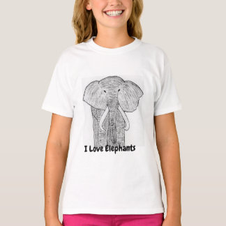 Kinder-T-Shirt 'Ich liebe Elefanten' T-Shirt