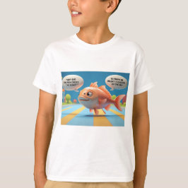 Kinder T - Shirt mit Funny Fish Riddle
