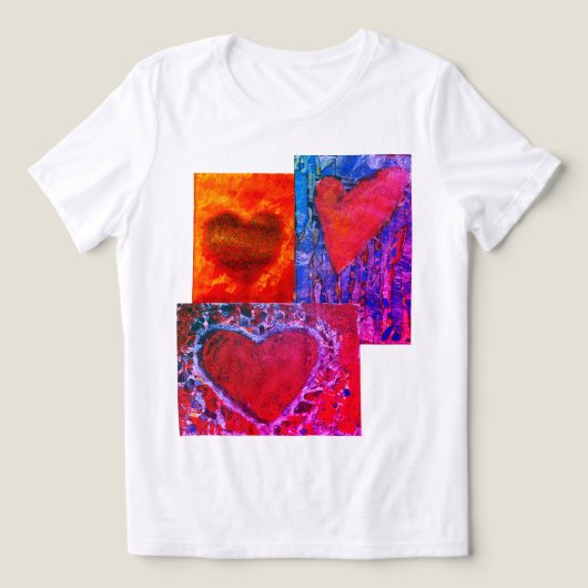 Kinder T - Shirt mit mehreren Herzen (Design Vorderseite)