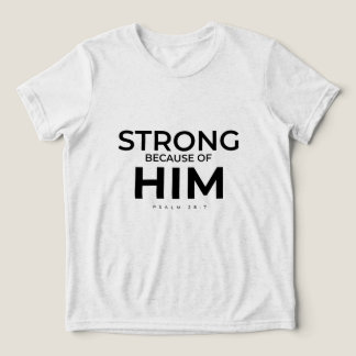 Kinder T-Shirt Psalm 28:7 Stark in Ihm Tri-Blend Shirt