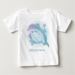 KINDER T - SHIRT: ZWEI DOLPHINEN BABY T-SHIRT