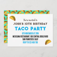 Kinder Taco Night Birthday Party