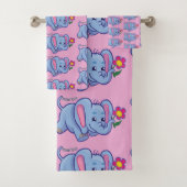 Kinder tanzen Elephant Daisy Badetuch Set (Insitu)
