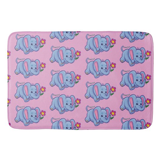 Kinder tanzen Elephant Daisy Bath Mat Badematte (Vorderseite)