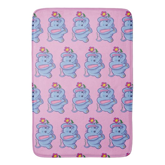Kinder tanzen Elephant Daisy Bath Mat Badematte (Vorderseite Vertikal)