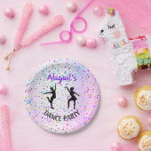 Kinder tanzen Farben und Sterne überall Pappteller (Party)