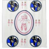 Kinder tanzen weiße Duschvorhänge Duschvorhang (Vorderseite)