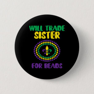 Kinder tauschen die Perlenmarke Funny Mardi Gras e Button