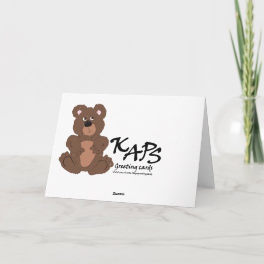 Kinder Teddy Bear gut Karte (Rückseite)