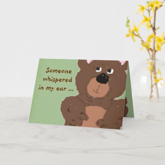 Kinder Teddy Bear gut Karte (Gelbe Blume)