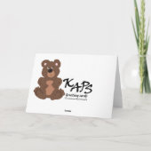 Kinder Teddy Bear gut Karte (Rückseite)