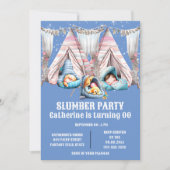 Kinder teepepe sleepover slumber pajama Party Spaß Einladung (Vorderseite)