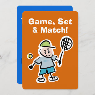 Kinder Tennis Geburtstagsfeier Einladung Cartoon