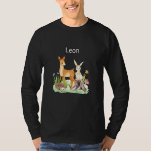 Kinder Tier Reh Kaninchen Igel Leon T-Shirt