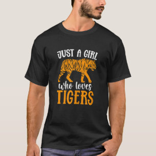 Kinder Tiger nur ein Mädchen, das Tiger Lieben T-Shirt