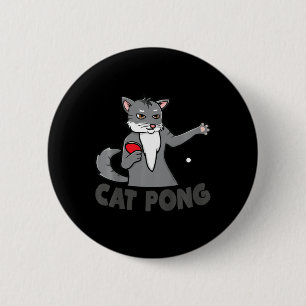 Kinder Tischtennis Katze für Jungen und Mädchen Button