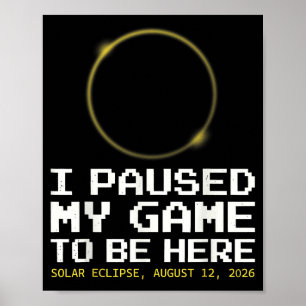 Kinder Totale Sonnenfinsternis Totality Gamer Poster