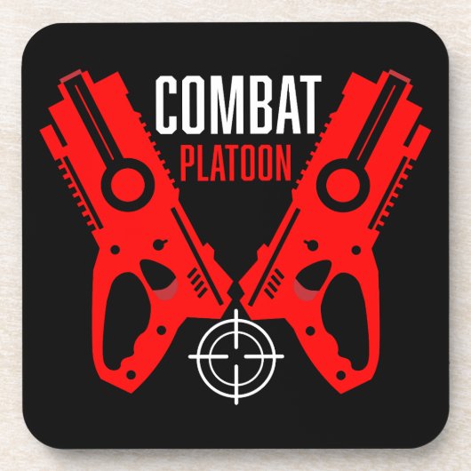 Kinder Toy Gun Battle Weihnachten Getränkeuntersetzer (Vorderseite)