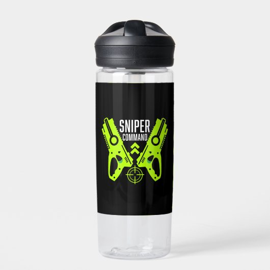 Kinder Toy Gun Battle Weihnachten Trinkflasche (Vorderseite)