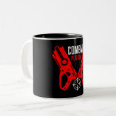 Kinder Toy Gun Battle Weihnachten Zweifarbige Tasse (Vorderseite Links)