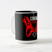 Kinder Toy Gun Battle Weihnachten Zweifarbige Tasse (Vorderseite Links)